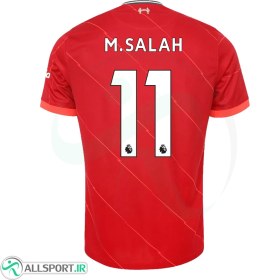 تصویر پیراهن شورت اول لیورپول با چاپ نام و شماره محمد صلاح Liverpool 2021-22 Home Soccer Jersey Kit Shirt+Short M.Salah 11 