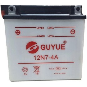 تصویر باطری برند جی وای 7 آمپر اسیدی چینی درجه یک Motorcycle battery 9 ampr guyue