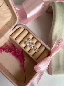 تصویر گردنبند مروارید استیل رنگ ثابت نقره ای 