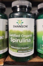 تصویر قرص جلبک اسپرولینا Swanson Spirulina 500mg سوانسون (180 عددی) Swanson Spirulina 500mg