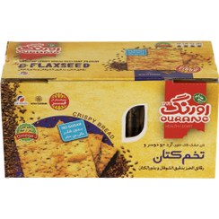 تصویر نان بیسکوئیت سنتی باتخم کتان وزن 380 گرم Ourang Enriched Bread With OXT Flour And Flaxseed 400gr