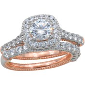 تصویر ست انگشتر نقره زنانه مدل حلقه و پشت حلقه طرح جواهر کد ITL-219 