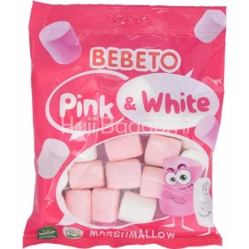 تصویر مارشمالو ببتو مدل Pink & White وزن 70 گرمی Bebeto Pink & White Marshmallow 70g