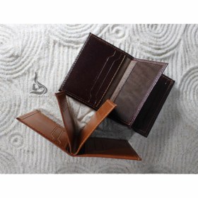 تصویر جاکارتی چرم دوبل leather card holder