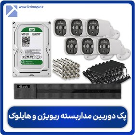 تصویر پکیج دوربین مداربسته شش عددی ریویژن و هایلوک 