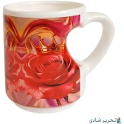 تصویر ماگ طرح گل رز 