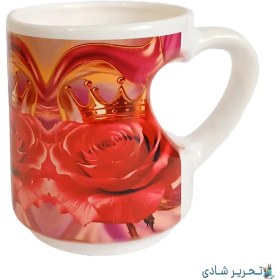 تصویر ماگ طرح گل رز 