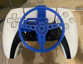 تصویر گجت فرمان دسته PS5 مدل فرمان بزرگ Mustang style Playstation 5 controller round wheel (Mustang style) PS5