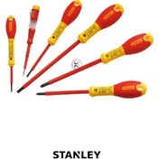 تصویر مجموعه 6 عددی پیچ گوشتی عایق 1000 ولت استنلی مدل 443-65-0 Insulated Screwdriver Set