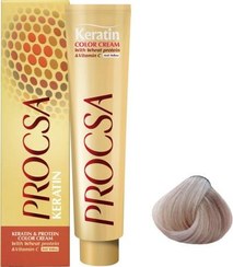 تصویر رنگ مو پروکسا سری Fantasy شماره F19 رنگ نقره ای Procsa Hair Color 100 m F19