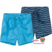 تصویر مجموعه ۲ عددی شلوارک نوزادی پسرانه نخی لوپیلو طرح موج 