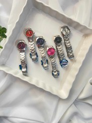 تصویر کد 124 ساعت مچی کاسیو زنانه - صفحه زرشکی تیره 