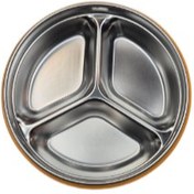 تصویر ظرف غذا ۳خانه استیل ضدزنگ سایز ۱۶ 