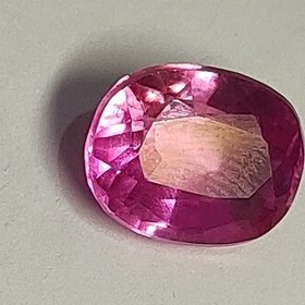 تصویر توپاز صورتی 7.25 pink topaz تراش جواهری سختی بالا کدt11 