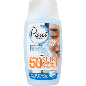 تصویر کرم ضد آفتاب SPF50 پیکسل مناسب پوست چرب و جوش دار 50 میلی لیتر 