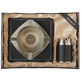 تصویر ست زیر سیگاری و فندک روکش چرمی Shunee Fa - 13525 