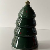 تصویر بانکه پیمانه ۳ تیکه مدرج طرح درخت کاج 