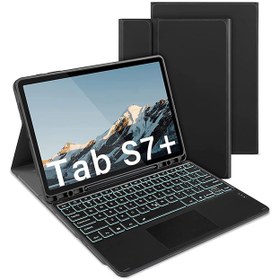 تصویر کیف کیبورد دار اصلی s7 پلاس سامسونگ Galaxy Tab S7 Plus keyboard cover 