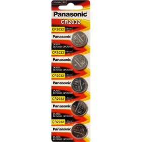 تصویر باتری سکه ای پاناسونیک مدل CR2032 بسته 5 عددی ا Panasonic CR2032 coin battery, pack of 5 Panasonic CR2032 coin battery, pack of 5