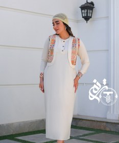 تصویر سارافون کت مدل ساحل کد 7073*پارچه هندی درجه یک سه سایز - سایز Sarafan beach coat