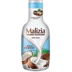 تصویر شامپو بدن مالیزیا با رایحه شیر نارگیل 1000 میل MALIZIA BATH FOAM LATTE DI COCCO MILK 1000ML