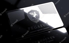 تصویر موكاپ کارت ویزیت فلزی زیبا – Elegant metal business card logo mockup 