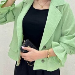 تصویر کت زنانه جنس السا آستین گره کد ۰۰۳۱ 