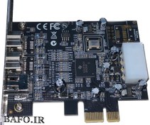 تصویر کارتPCIE EXPRESS فایروایر تگزاس مدل FireWire 400-800 card | کپچر فایروایر PCIE-1394 1394 PCIE FirewireTEXAS