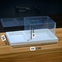 تصویر باکس گل و کیک طلقی ۵ عددی مدل 7712 