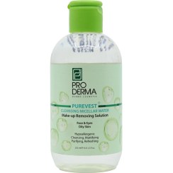 تصویر محلول پاک کننده آرایش پوست چرب پرودرما 250 میلی لیتر Proderma Micellar Cleansing Water For Oily Skin 250 ml