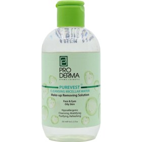 تصویر محلول پاک کننده آرایش پوست چرب پرودرما 250 میلی لیتر Proderma Micellar Cleansing Water For Oily Skin 250 ml