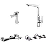 تصویر ست شیرآلات کی دبلیو سی مدل ورونا 