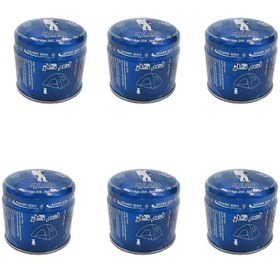 تصویر کپسول گاز سفری 190 گرمی اتم گازمدل T-6 بسته 6 عددی salam