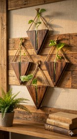 تصویر گلجای دیواری ترکیب سنگ و شیشه - سفید 