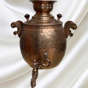 تصویر سماور مسی چکش کاری 3 لیتری copper samovar