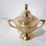 تصویر قندان برنجی قندان برنز قندان دسته دار برنجی قندان دسته دار برنزی مناسب استفاده دائم و قابل شستشو بدون تغییر رنگ 