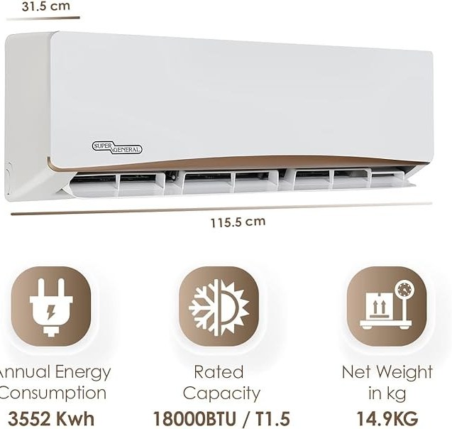Super general 1.5 ton split ac discount