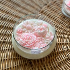 تصویر شمع کاسه ای بهار شیشه ای Spring candle