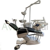 تصویر یونیت صندلی دندانپزشکی شیک طب شیلنگ از پایین مدل SC100 