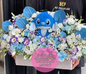 تصویر دسته گل و کیک تولد برای تولد خواهر زاده دختر 