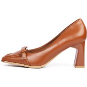 تصویر کفش پاشنه‌ دار زنانه 7 سانت عسلی کد MD328 