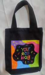 تصویر توت بگ سایز 2 مشکی 25x40 سانت tote bag size 2 black