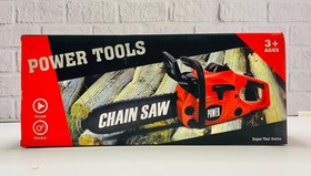 تصویر اسباب بازی اره برقی مدل chain saw باطری خور و صدادار 