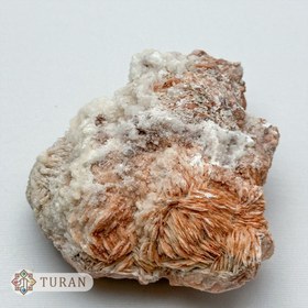 تصویر سنگ راف باریت طبیعی با همرشدی کلسیت 504 گرم 