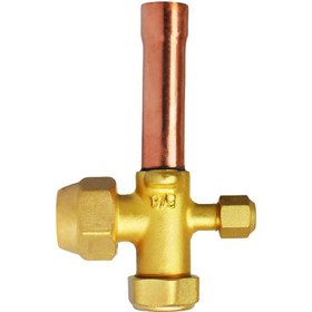 تصویر شیر سرویس کله صاف کندانسور کولر دوتیکه سایز 5/8 اینچ Condenser Valve 5/8 inch