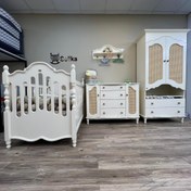 تصویر سرویس تخت و کمد گندم 