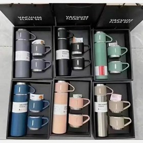 تصویر فلاسک سه کاپ فلاسک سه کاپ