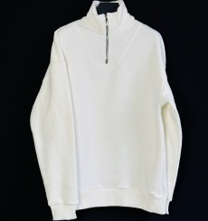 تصویر هودی زنانه نایک نیم زیپ سایز فری رنگ مشکی و سفید 