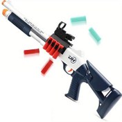 تصویر تفنگ اسباب بازی دولول پوکه پران تیر اسفنجی مدل Soft Bullet Toy Gun 2027_تفنگ اسباب بازی 
