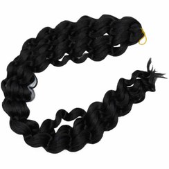 تصویر موی مصنوعی دو سر باز آفرو رنگ مشکی طبیعی 